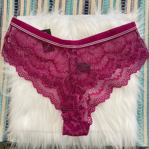 NWT Fredricks of Hollywood Caroline lace boyshort/ cheeky style panty - Picture 4 of 6